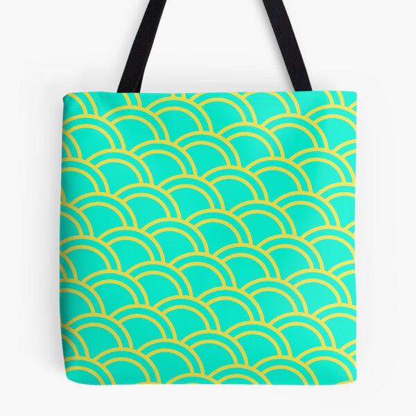 Item preview, Teal Canvas Yellow Double Arch Scales Boundless Decor designed and sold by Alchemy-A-La-G.