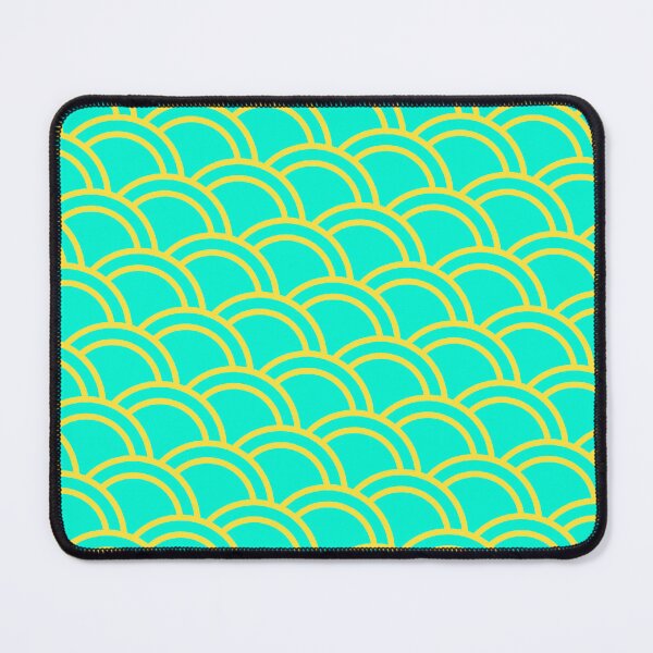 Item preview, Teal Canvas Yellow Double Arch Scales Boundless Decor designed and sold by Alchemy-A-La-G.