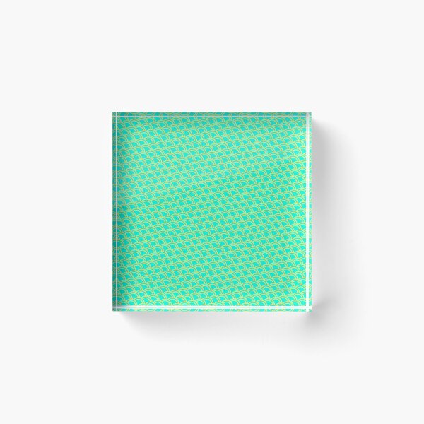 Item preview, Teal Canvas Yellow Double Arch Scales Boundless Decor designed and sold by Alchemy-A-La-G.