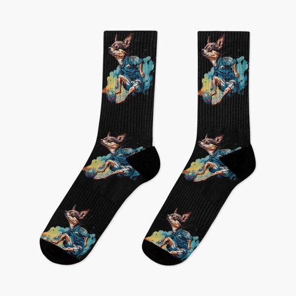 Item preview, chihuahua dog playing soccer designed and sold by Furrifico.
