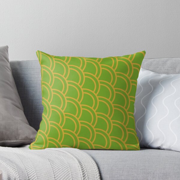 Item preview, Green Canvas Mustard Double Arch Scales Boundless Decor designed and sold by Alchemy-A-La-G.
