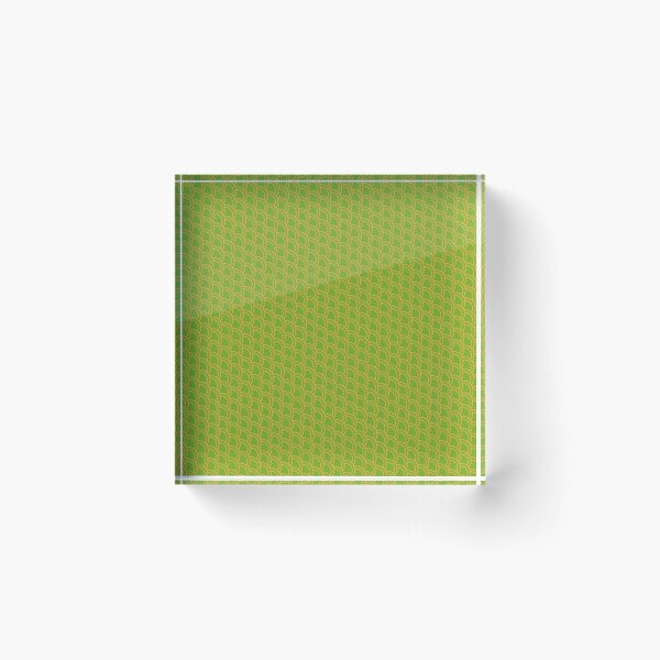 Item preview, Green Canvas Mustard Double Arch Scales Boundless Decor designed and sold by Alchemy-A-La-G.