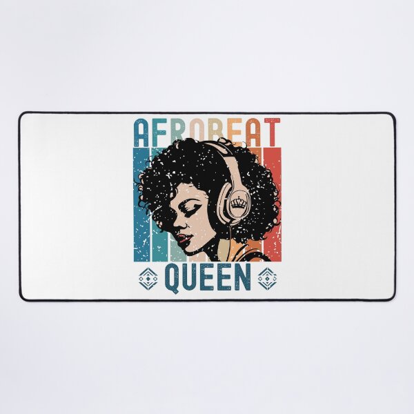 Item preview, Distressed Afrobeat Queen | Retro Colorful Woman with Headphones designed and sold by PearlMoonGrapes.