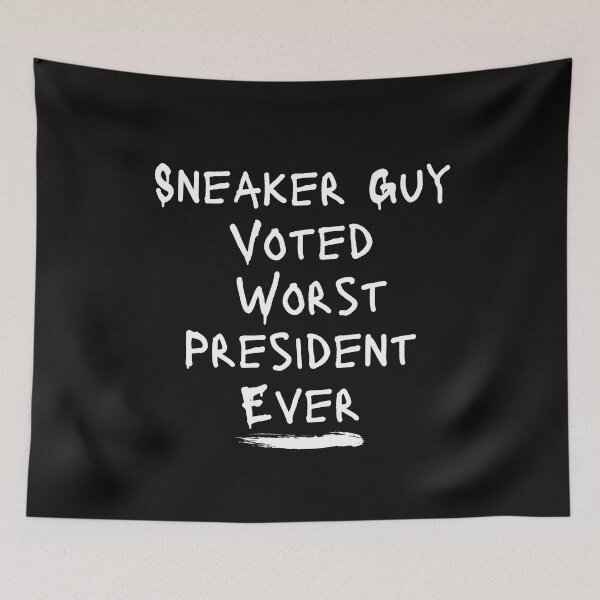 Item preview, Sneaker Guy Worst President Vote Blue Democratic Political Design designed and sold by EarthArtDesigns.
