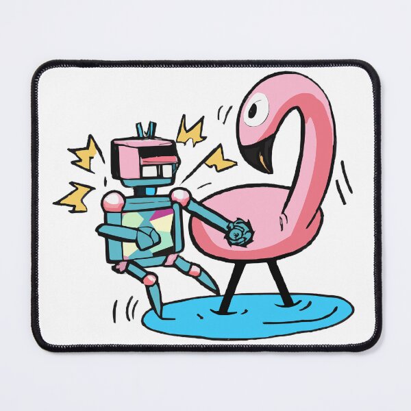 Item preview, Robot vs. Flamingo designed and sold by punchyflamingo.