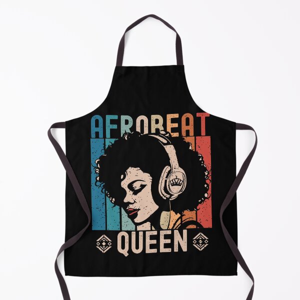 Item preview, Distressed Afrobeat Queen | Retro Colorful Woman with Headphones - Black designed and sold by PearlMoonGrapes.