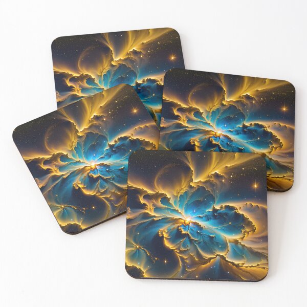 Item preview, Abstract Golden Nebula Pattern designed and sold by TheArtOfPat.