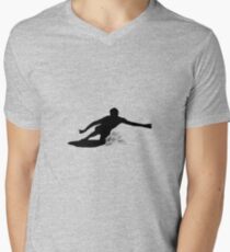 Camiseta para hombre de cuello en v Bajar la rodilla