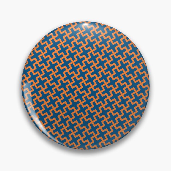 Item preview, Lienzo azul naranja más símbolos repetidos decoración ilimitada designed and sold by Alchemy-A-La-G.