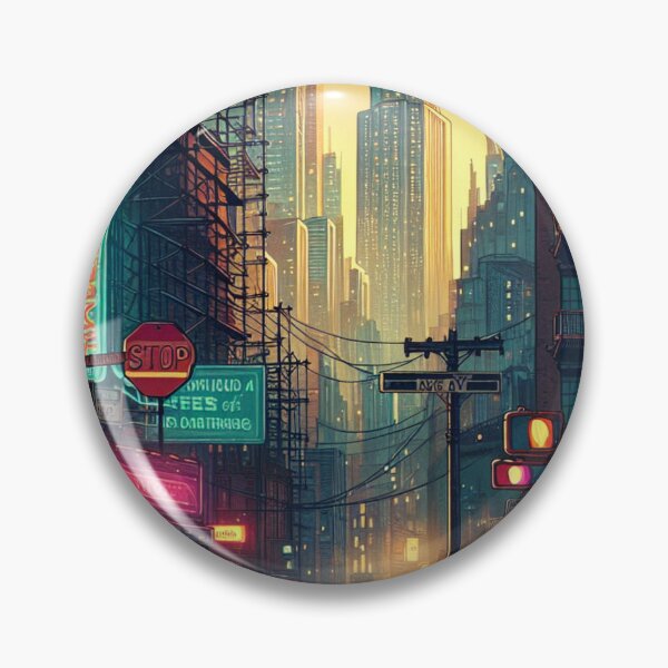 Item preview, Urban City Lofi Theme Cute Aesthetic Cute Lofi With Cityscape Street Lighting Signs Cars Shops designed and sold by LewaTahami.
