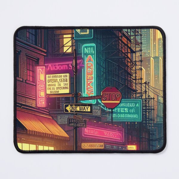 Item preview, Urban City Lofi Theme Cute Aesthetic Cute Lofi With Cityscape Street Lighting Signs Cars Shops designed and sold by LewaTahami.