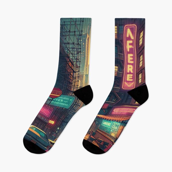 Item preview, Urban City Lofi Theme Cute Aesthetic Cute Lofi With Cityscape Street Lighting Signs Cars Shops designed and sold by LewaTahami.
