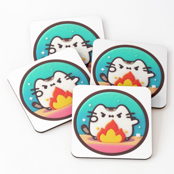 Item preview, Playful White Kawaii Cat: Fun Illustration designed and sold by GALUMARKET.