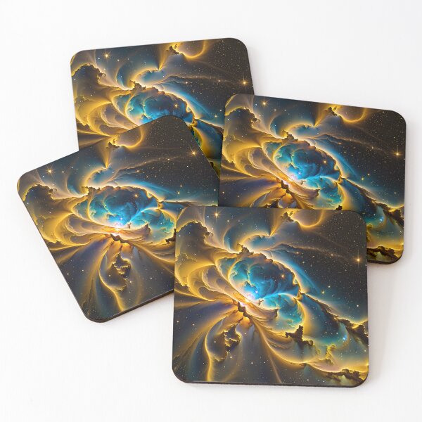 Item preview, Abstract Golden Nebula Pattern designed and sold by TheArtOfPat.
