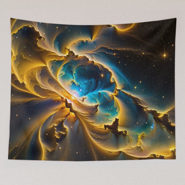 Artikelvorschau, Abstract Golden Nebula Pattern entworfen und verkauft von TheArtOfPat.