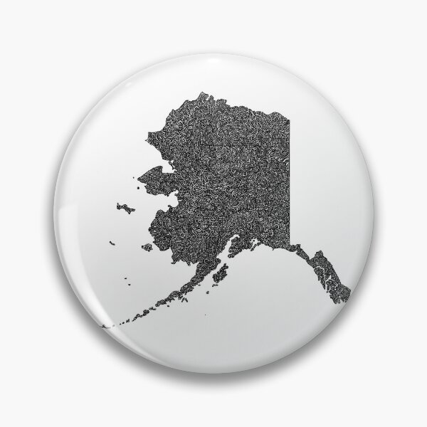Item preview, Diseño de mapas de Alaska con bordes designed and sold by Naoswestvillage.
