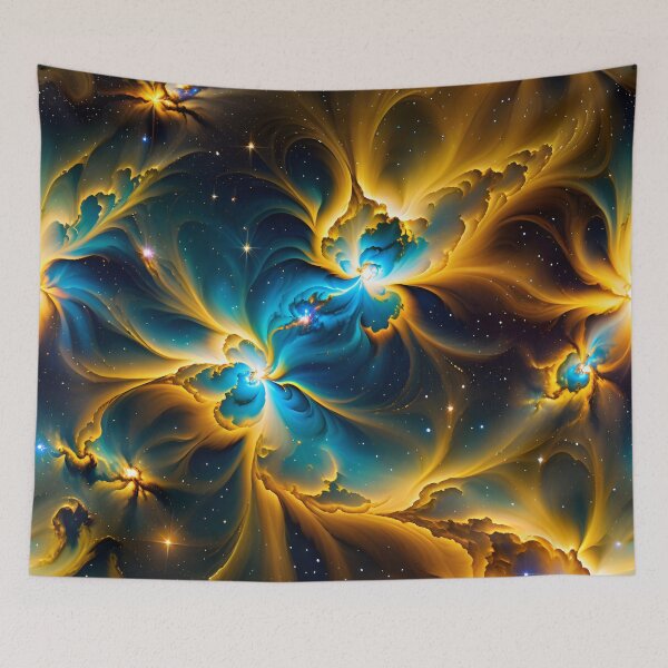 Artikelvorschau, Abstract Golden Nebula Pattern entworfen und verkauft von TheArtOfPat.