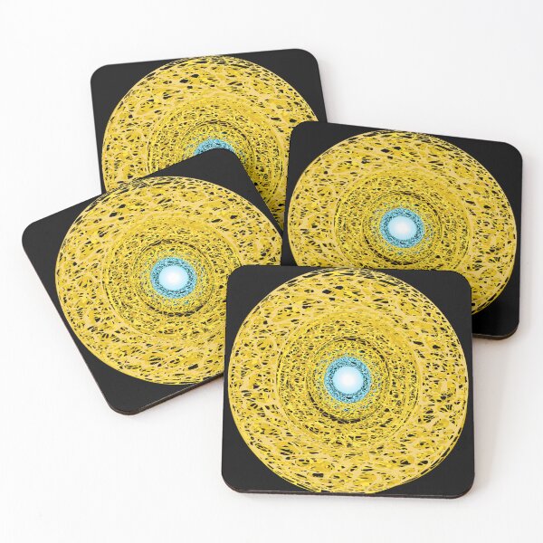 Item preview, Shiny golden forcefield mandala  designed and sold by m-yoga-store.