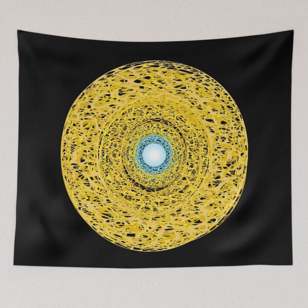 Item preview, Shiny golden forcefield mandala  designed and sold by m-yoga-store.