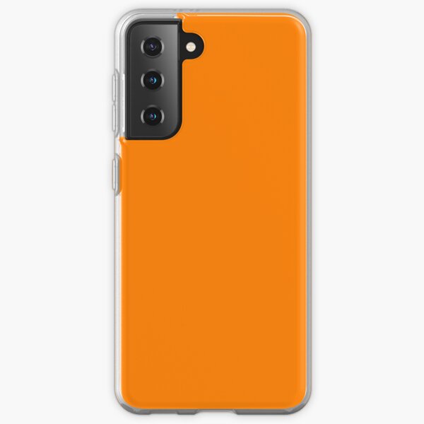 PLAIN BRIGHT NEON FLUORESCENT ORANGE - OVER 60 ORANGES IN THE OZCUSHIONS RANGE Samsung Galaxy Soft Case