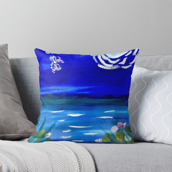 Item preview, Cute lake view acrylic painting designed and sold by Aroeldesigns.