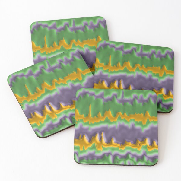 Item preview, 3D Green Purple and Orange Spikey Horizontal Stripe Pattern designed and sold by TheRulerofEarth.
