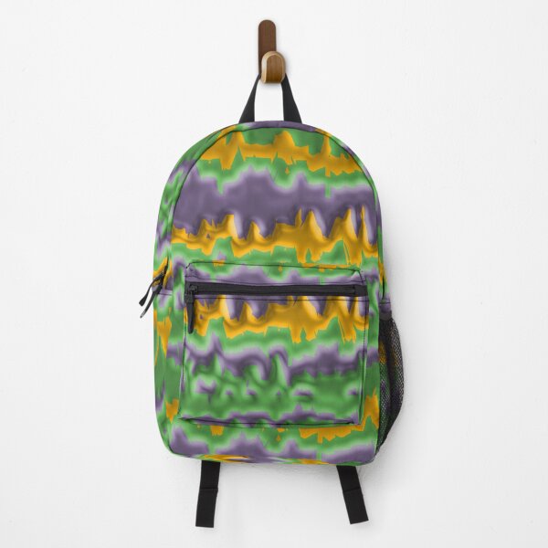 Item preview, 3D Green Purple and Orange Spikey Horizontal Stripe Pattern designed and sold by TheRulerofEarth.