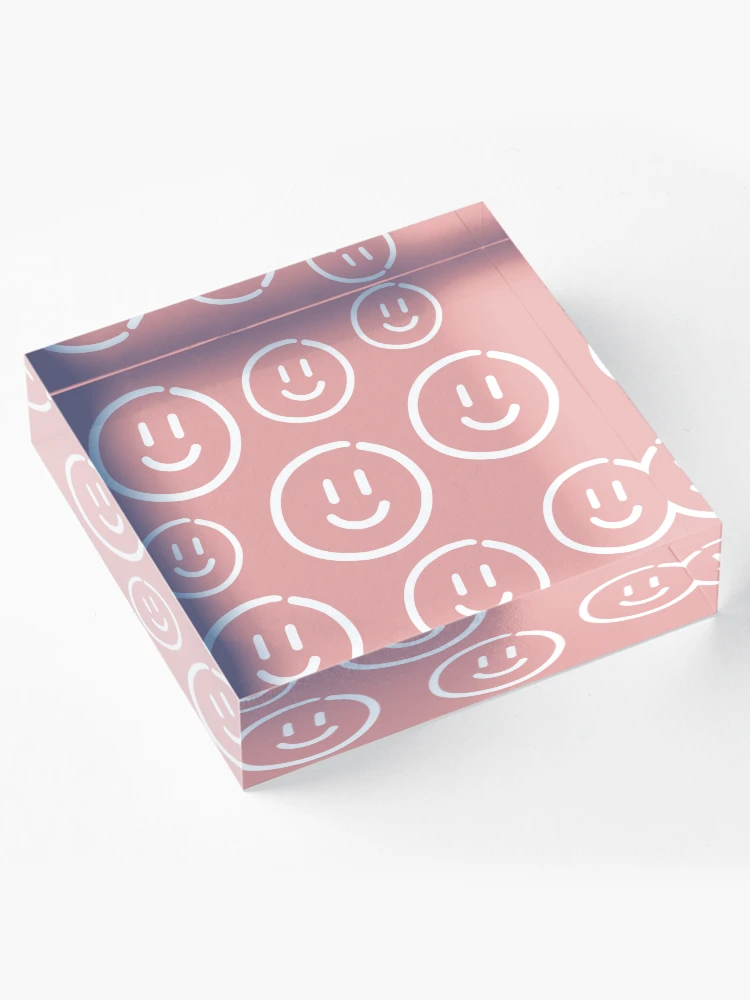 Thumbnail 4 of 5, Acrylic Block, Smiley face pattern designed and sold by TrPatternLab.