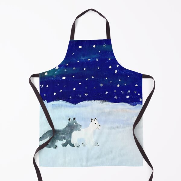 Item preview, Arctic snow wolf twilight acrylic painting designed and sold by Aroeldesigns.