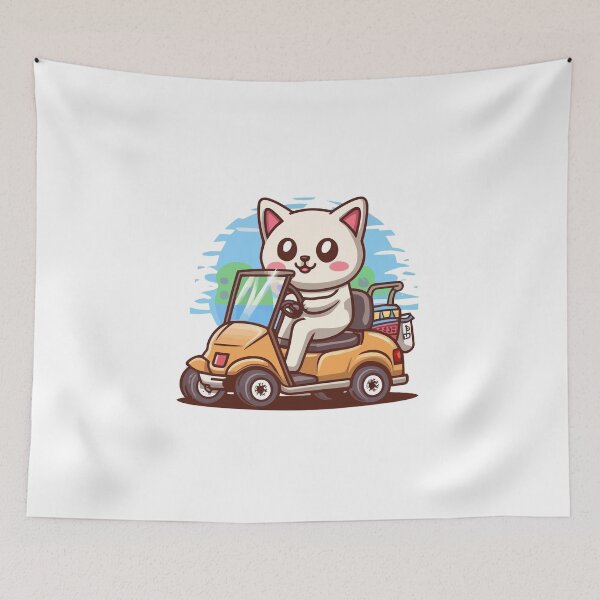 Item preview, Cat Driving Golf Cart Funny Cat In Golf Cart designed and sold by IcePools.