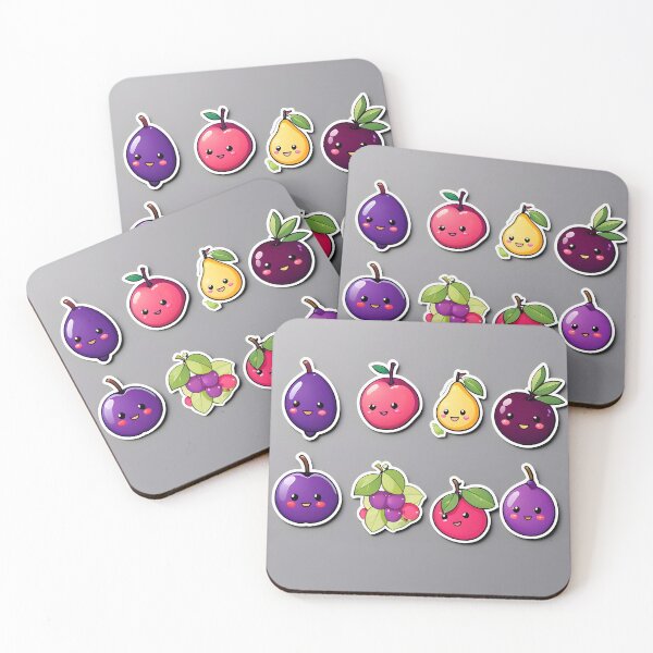 Item preview, cute kawaii Plum fruit  designed and sold by krishnajit22.