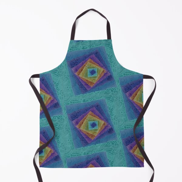 Item preview, NEGATIVE TURNING MANDALA SQUARE designed and sold by ulricateodoro.