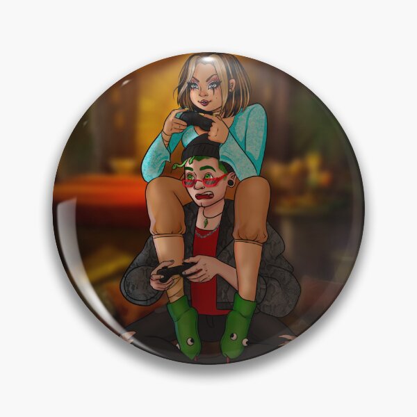 Item preview, Cleo and Deuce Playing Video Games designed and sold by ellabirch.