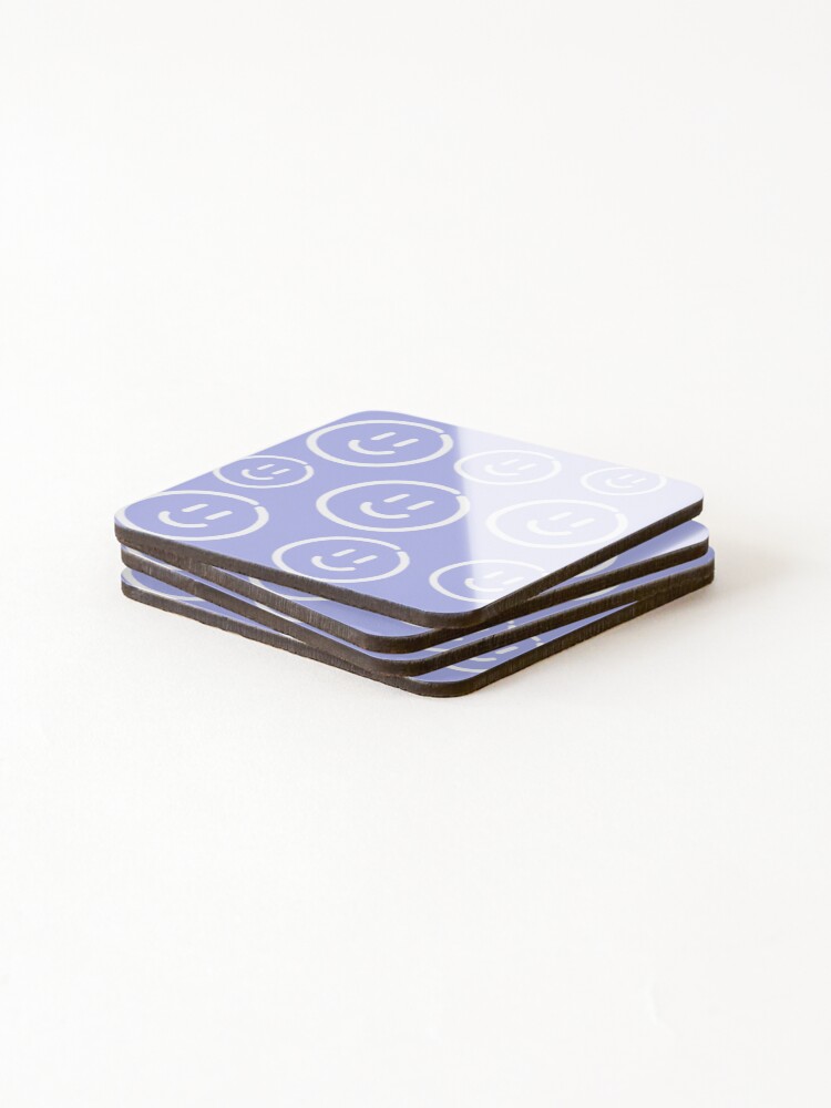 Thumbnail 4 of 5, Coasters (Set of 4), Smiley face pattern designed and sold by TrPatternLab.