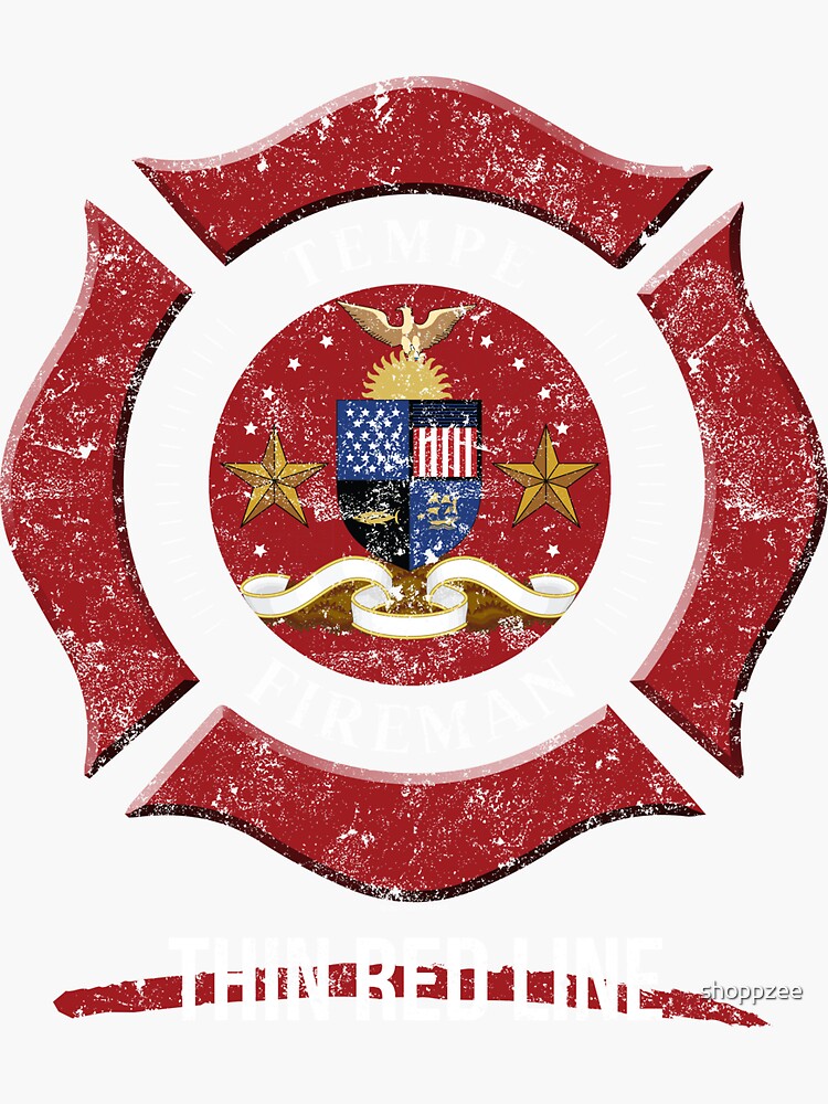 "Tempe Arizona Shirt Firefighter Shirt Volunteer Firefighter" Sticker