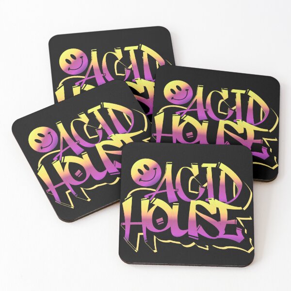 Artikelvorschau, ACID HOUSE - Graffiti Smiley (gold/lila) entworfen und verkauft von Discothreadz.