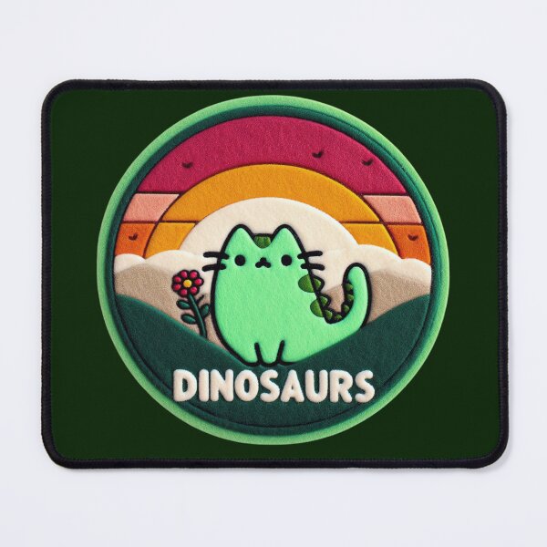 Item preview, Green Kawaii Dinosaur: Felt Illustration designed and sold by GALUMARKET.