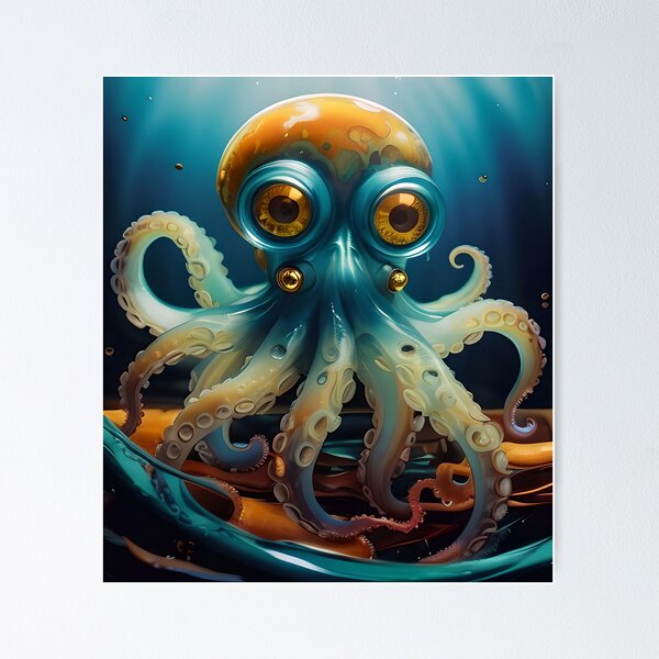 Item preview, Cute 3D Cartoon Style Octopus designed and sold by TheArtOfPat.