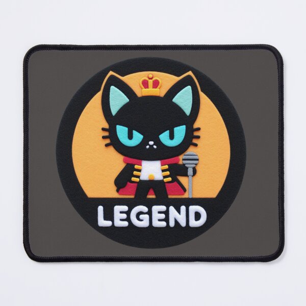 Item preview, Black Cat Singer: Felt Illustration designed and sold by GALUMARKET.