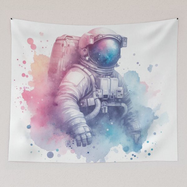 Item preview, The Celestial Charm - Watercolor Astronaut Drawings designed and sold by SicilianoPlus.