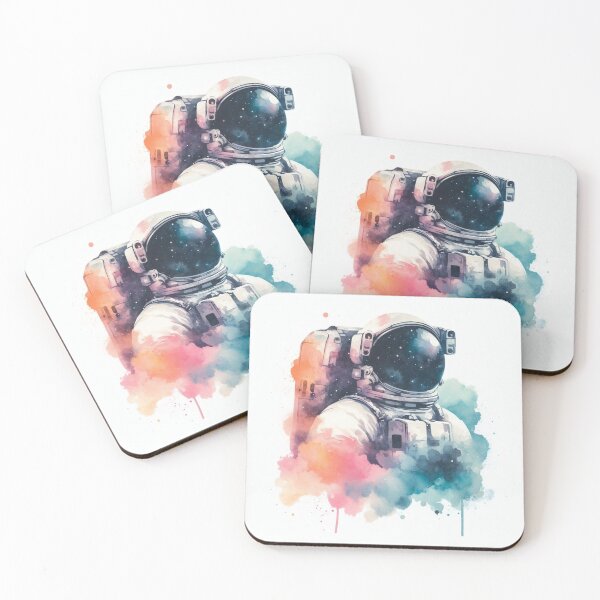 Item preview, The Celestial Charm - Watercolor Astronaut Drawings A2 designed and sold by SicilianoPlus.