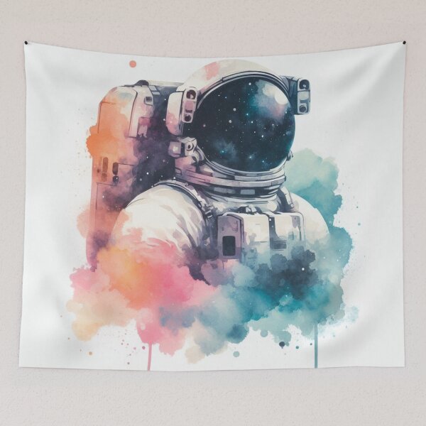 Item preview, The Celestial Charm - Watercolor Astronaut Drawings A2 designed and sold by SicilianoPlus.