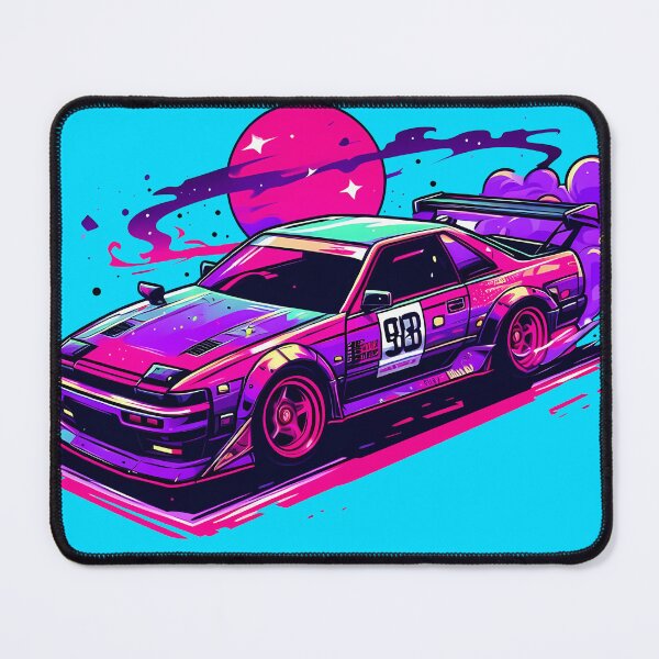 Item preview, Drift Car JDM Purple Pink Cartoonistic designed and sold by ETVdesign.