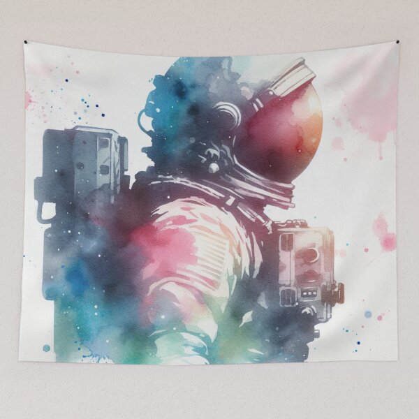 Item preview, The Celestial Charm - Watercolor Astronaut Drawings A3 designed and sold by SicilianoPlus.