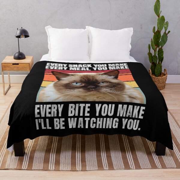 Item preview, Distressed Retro Stripe British Shorthair Cat Funny Quotes - I'll Be Watching You Essentials designed and sold by CanvasThread.
