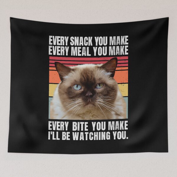 Item preview, Distressed Retro Stripe British Shorthair Cat Funny Quotes - I'll Be Watching You Essentials designed and sold by CanvasThread.
