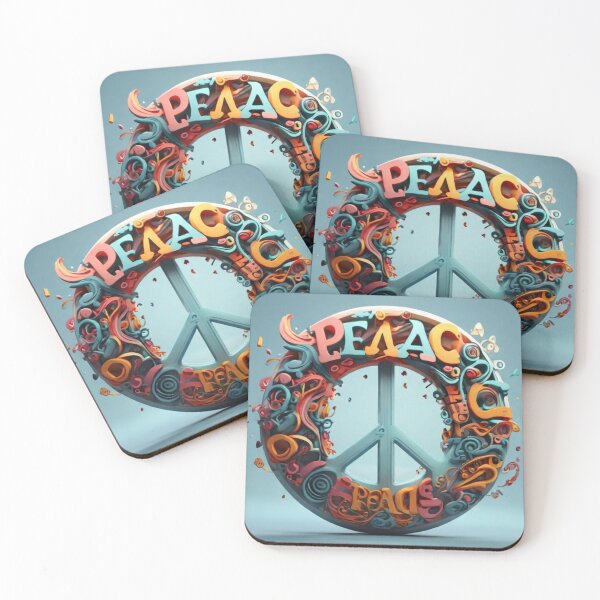 Item preview, Peace Train Typography Art in Circular Form designed and sold by Zaramodo.