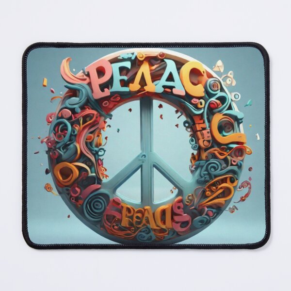 Item preview, Peace Train Typography Art in Circular Form designed and sold by Zaramodo.