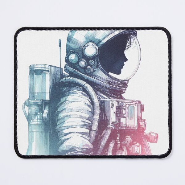 Item preview, The Celestial Charm - Watercolor Astronaut Drawings A4 designed and sold by SicilianoPlus.