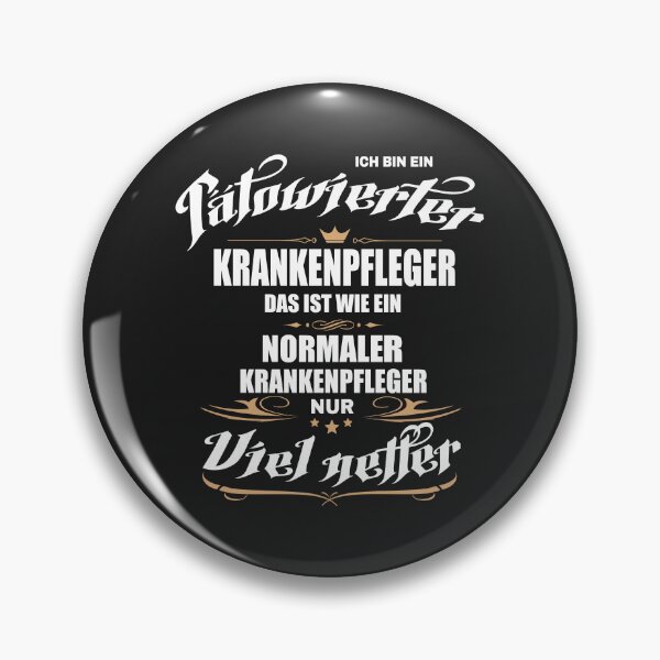 Item preview, Tätowierter Krankenpfleger. Lustiger Spruch auf T-Shirt, Sticker, Poster & mehr. Geschenkidee designed and sold by silentcolors.